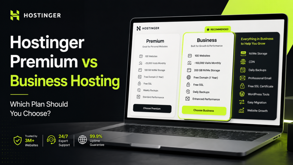 Hostinger Premium vs Business