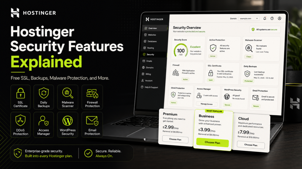 Hostinger Security Features